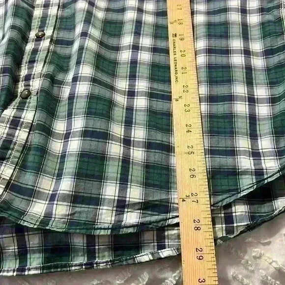 American Eagle Vintage Fit Men's Pearl Snap Button Down Plaid Shirt. Size XXL - Picture 6 of 9